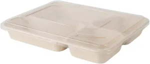 Restaurantware LIDS ONLY: Pulp Tek Lids For To Go Trays 100 Disposable Lids For Carry Out Containers - Made From Sugarcane Fibers Bowls Sold Separately Clear Plastic Lids For Take Out Plates