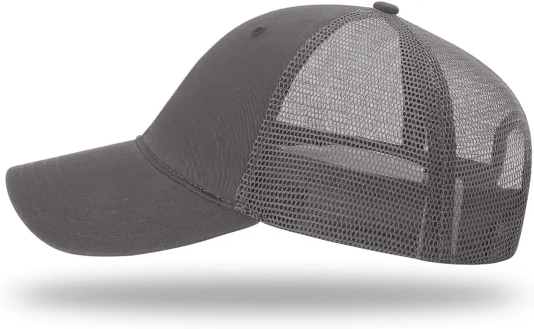 Richardson 111 Garment Washed Trucker Snapback Hat Bundle with THP Hat & Clothing Brush