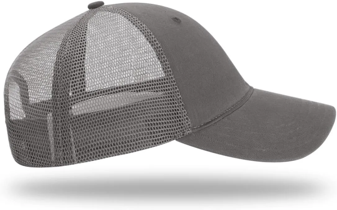 Richardson 111 Garment Washed Trucker Snapback Hat Bundle with THP Hat & Clothing Brush