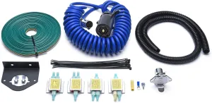 Roadmaster 15247 All in One Towed Vehicle Wiring Kit with 7-to-4 Wire Power Cord | Excludes Vehicles with Variable Voltage | Crafted from Fine Materials | Easy Installation
