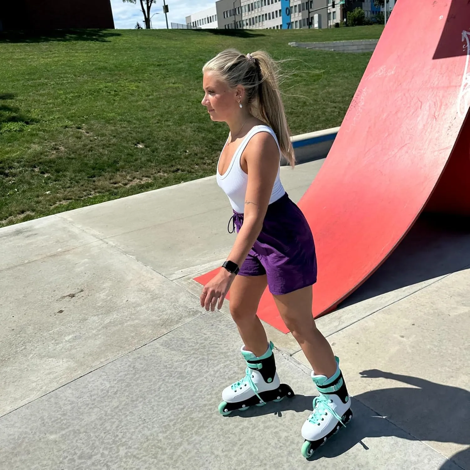 Rollr GRL Ocean Shore Inline Skates by Pacer | Skates for Women & Men | Indoor Outdoor Skates