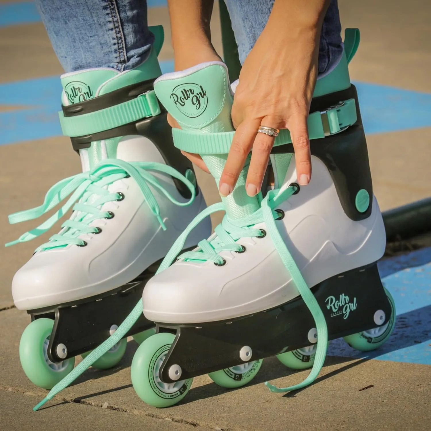 Rollr GRL Ocean Shore Inline Skates by Pacer | Skates for Women & Men | Indoor Outdoor Skates