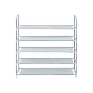 Rootz Shoe Rack Organizer - Shoe Shelf - Shoe Storage - Minimalist Design - 5 Levels - Space for 20 Pairs - Easy Assembly - Easy to Clean - 88cm x 91cm x 28cm