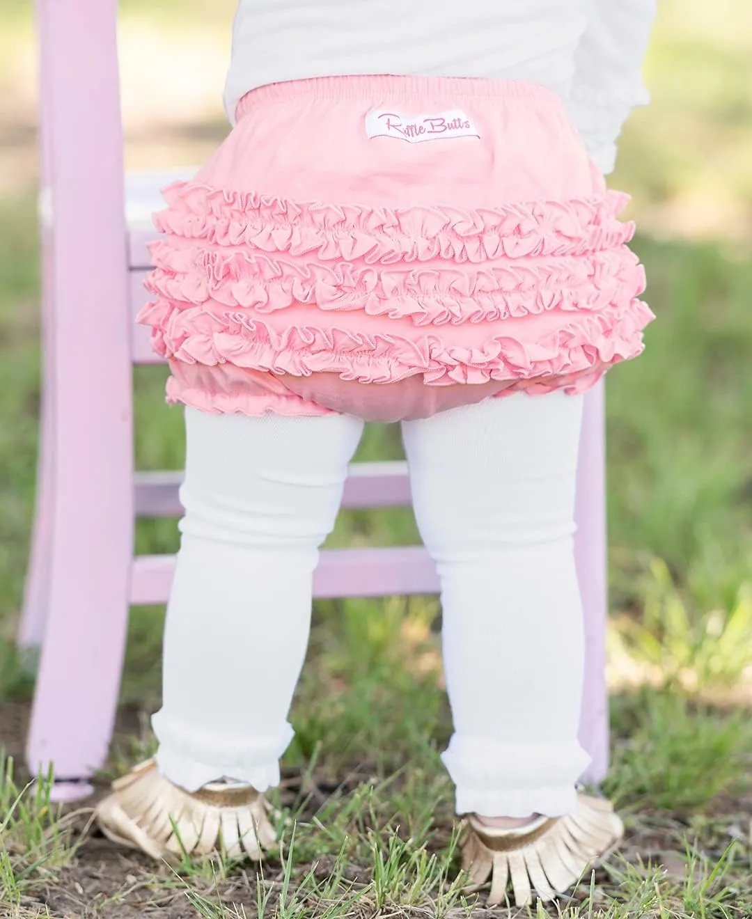 RuffleButts Baby/Toddler Girls Footless Ruffled Tights