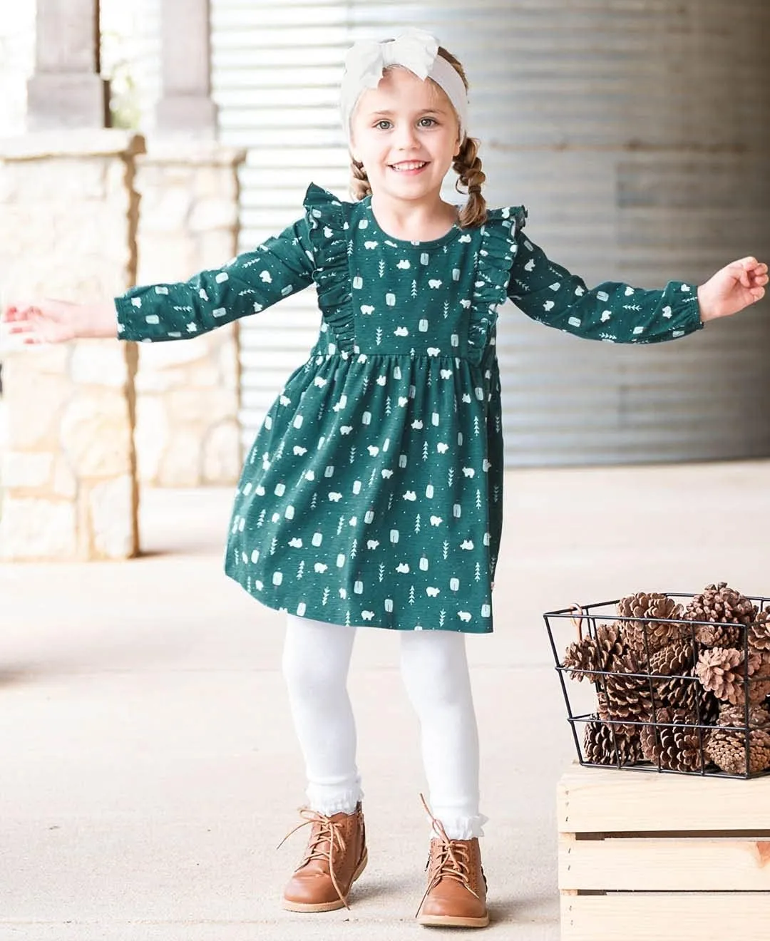 RuffleButts Baby/Toddler Girls Footless Ruffled Tights