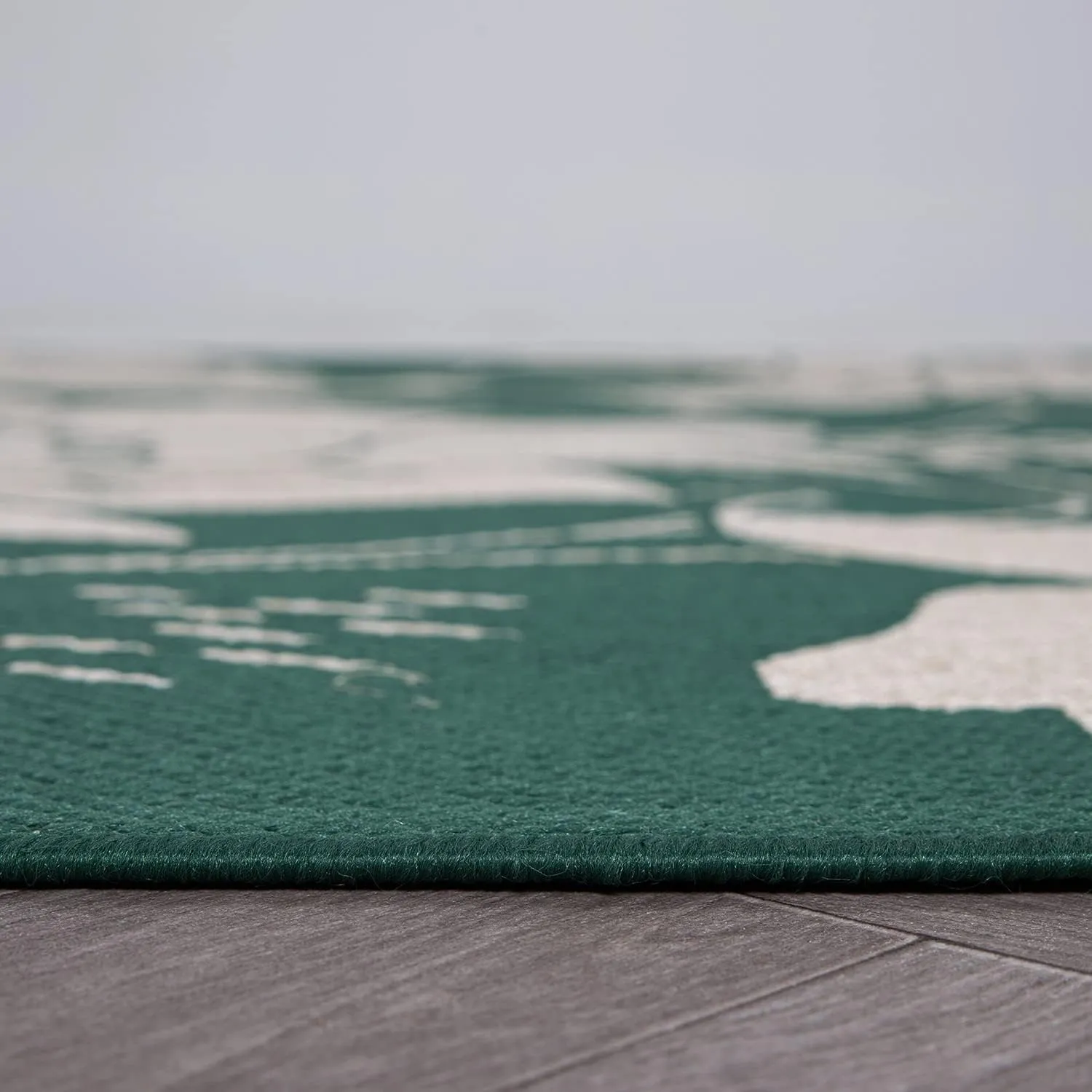 Rugshop Modern Floral Flowers Textured Flat Weave Easy-to-Clean Outdoor Rugs for Deck,Patio,Backyard Indoor/Outdoor Runner Rug 2' x 7' Green