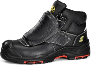 SAFETOE Welding Boots for Men Composite Toe Safety Boots with Metatarsal Protection Fire Resistant Welding Boot 300℃ Heat Resistant Welder Working Boots
