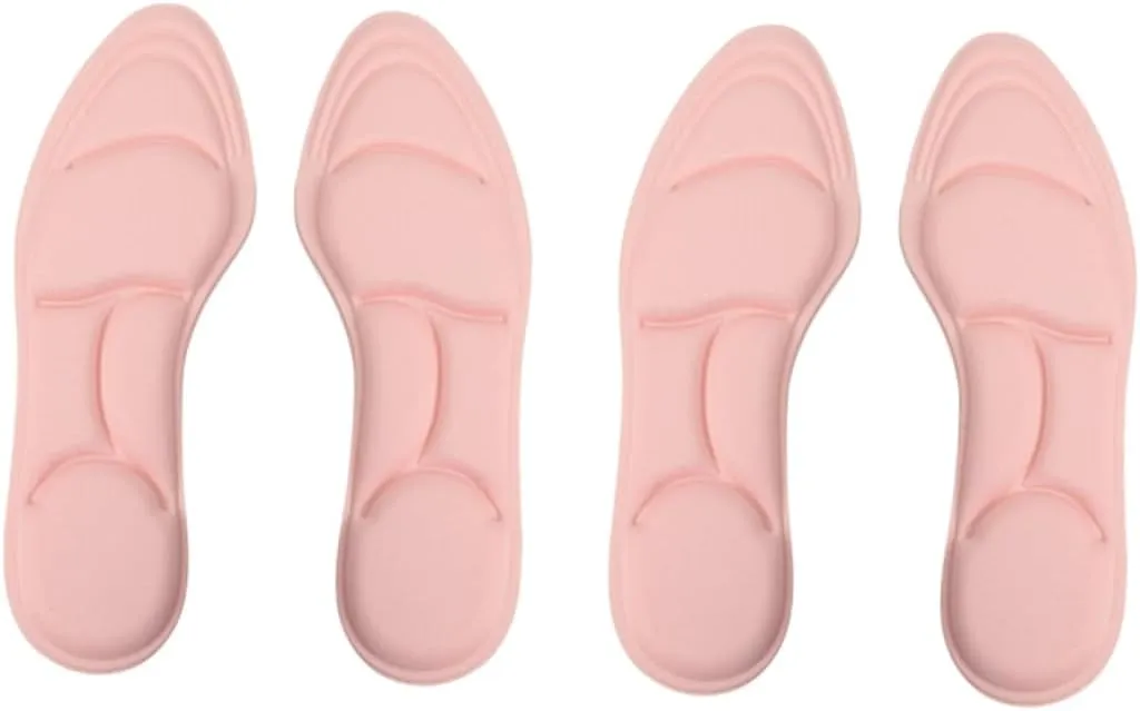 SAFIGLE 2Pairs Breathable Sponge Insoles Comfortable Massage Insert Pads for Foot Relaxation and Absorption for Daily Wear Pink