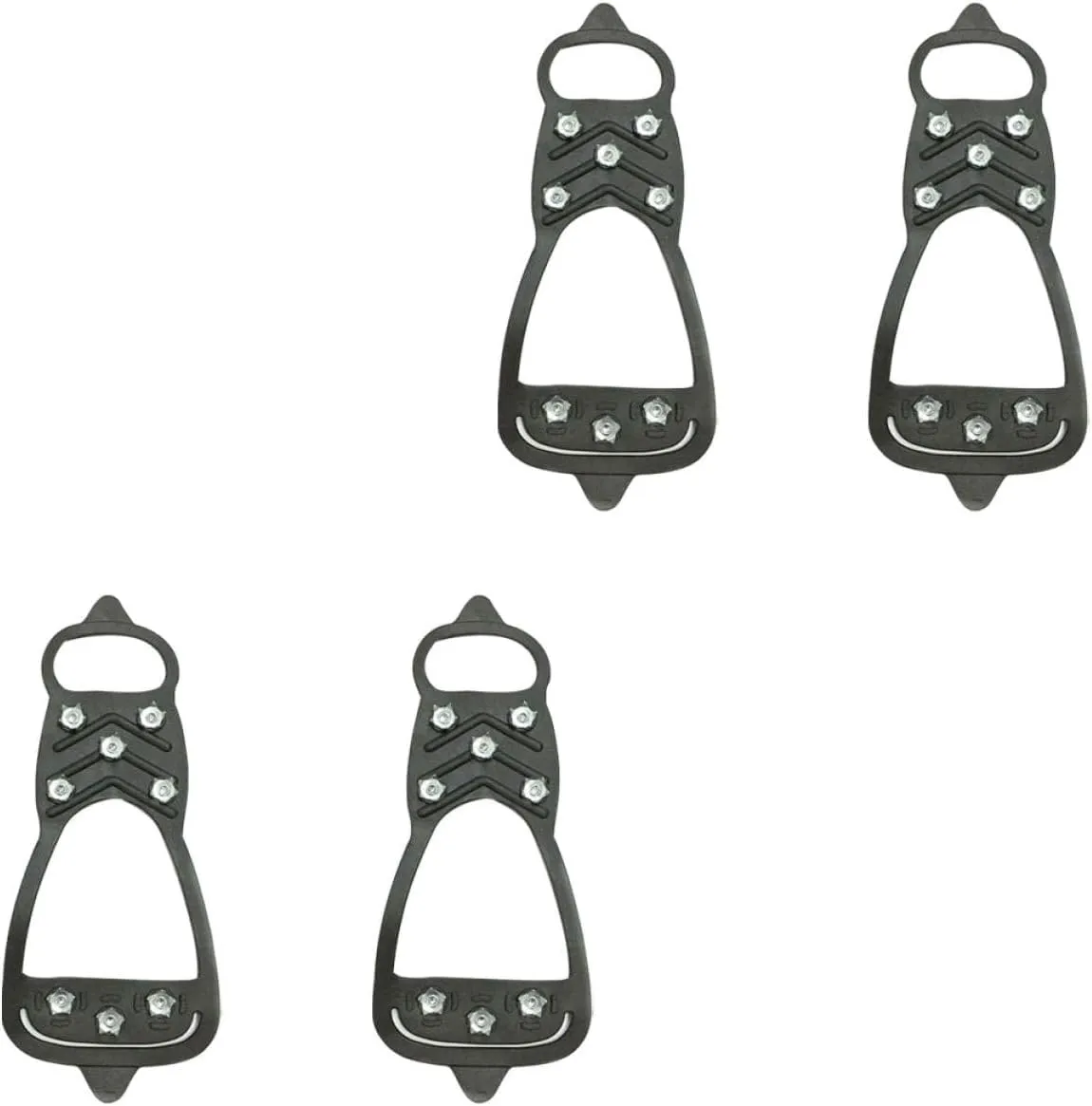 SAFIGLE 4Pcs Skid Shoe Covers for Outdoor Activities Durable Crampon Overshoes for Snowfield Climbing and Construction Non Slip Design for Winter