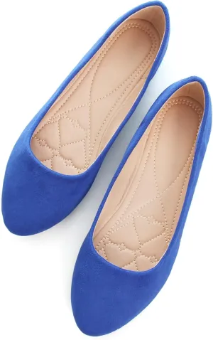 SAILING LU Pointy Toe Shoes Women Ballet Flats Comfort Solid Flat Shoes for Women Work Slip On Moccasins