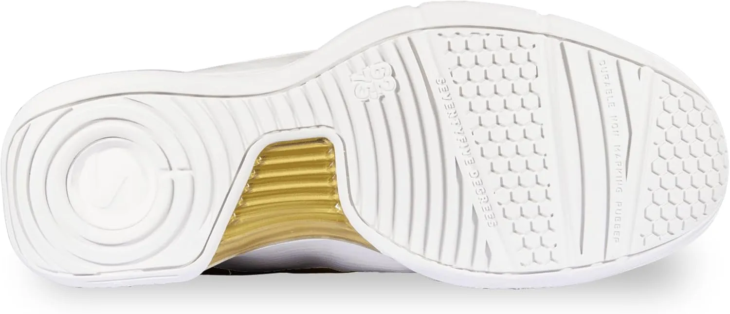 Salming Viper Pro Men's Low Squash Shoes (White/Gold & Yellow/Black Color Availabe) (Non Marking)(Indoor Pickleball, Racquetball, Padel)