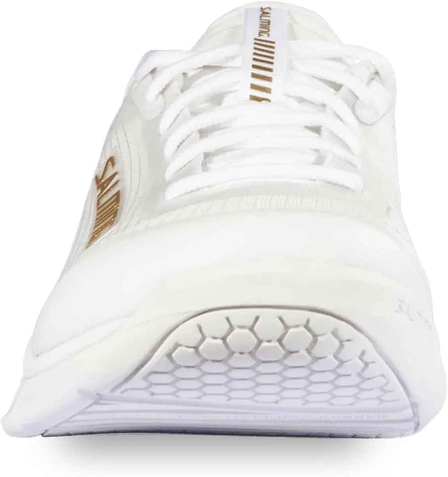 Salming Viper Pro Men's Low Squash Shoes (White/Gold & Yellow/Black Color Availabe) (Non Marking)(Indoor Pickleball, Racquetball, Padel)