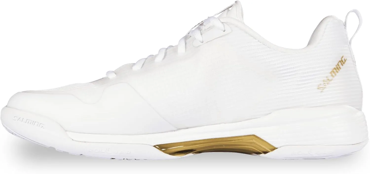 Salming Viper Pro Men's Low Squash Shoes (White/Gold & Yellow/Black Color Availabe) (Non Marking)(Indoor Pickleball, Racquetball, Padel)