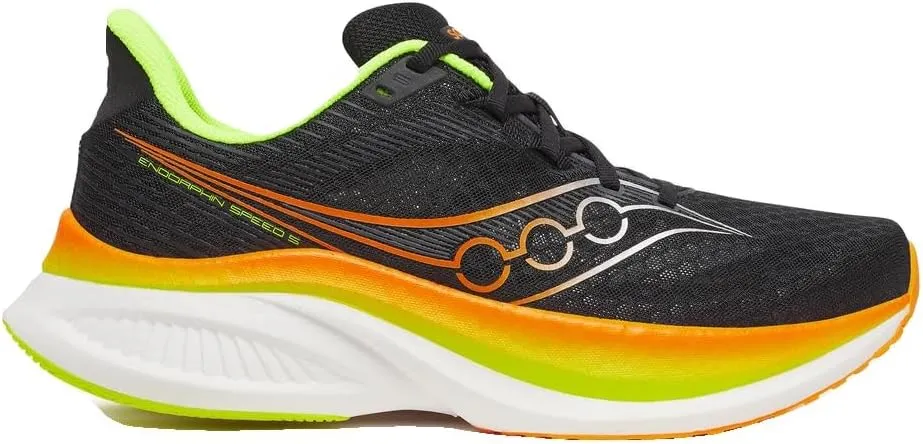 Saucony Men's Endorphin Speed 5 Sneaker, Black/VO2, 9.5