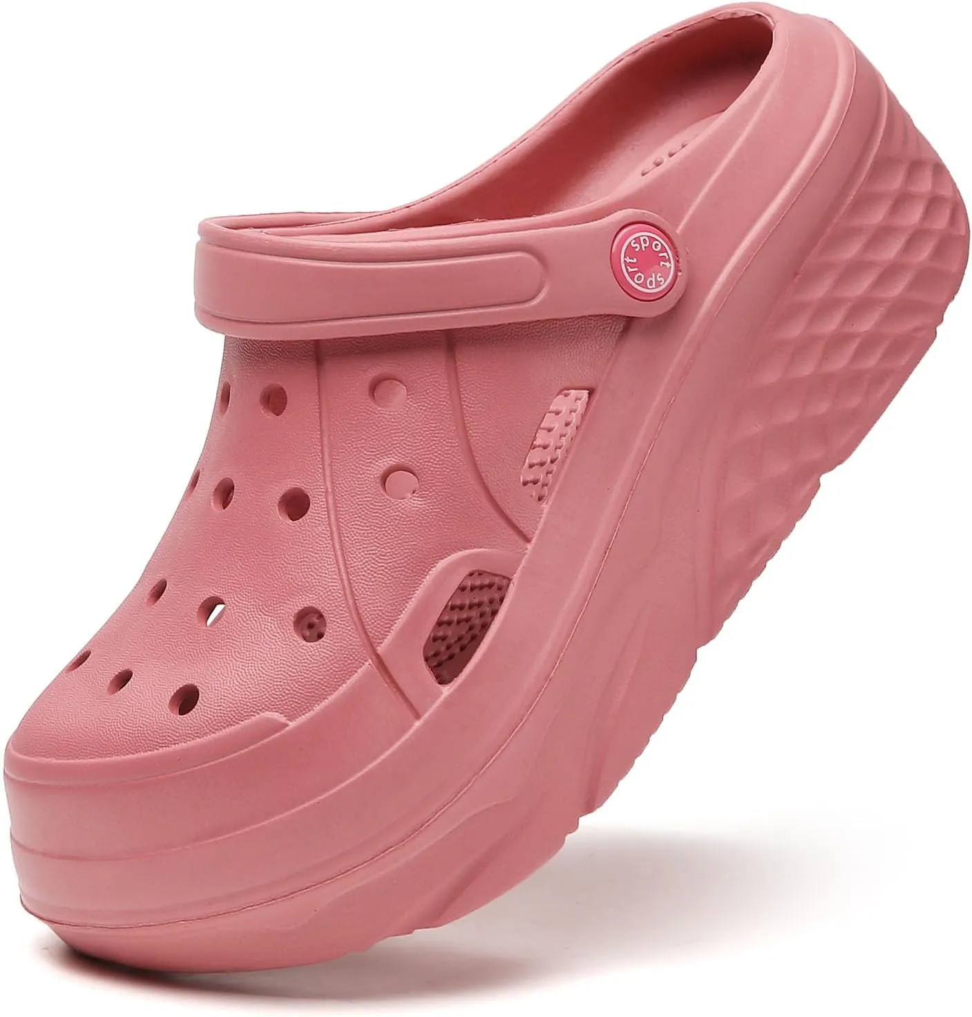 SECHRITE Womens Platform Clogs Garden Shoes Waterproof Beach Pool Sandals Summer Mules Home Slippers - Butterfly Series