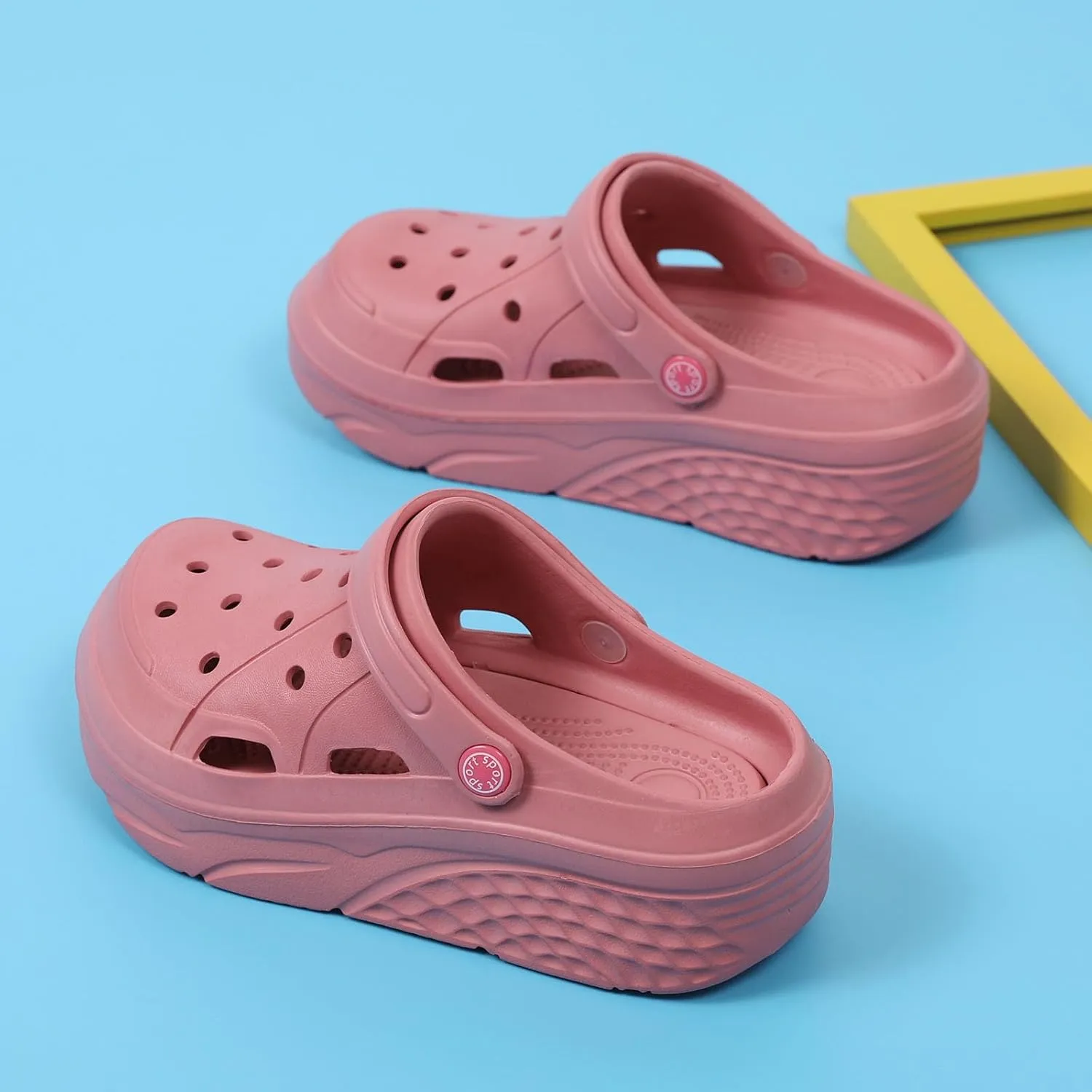SECHRITE Womens Platform Clogs Garden Shoes Waterproof Beach Pool Sandals Summer Mules Home Slippers - Butterfly Series