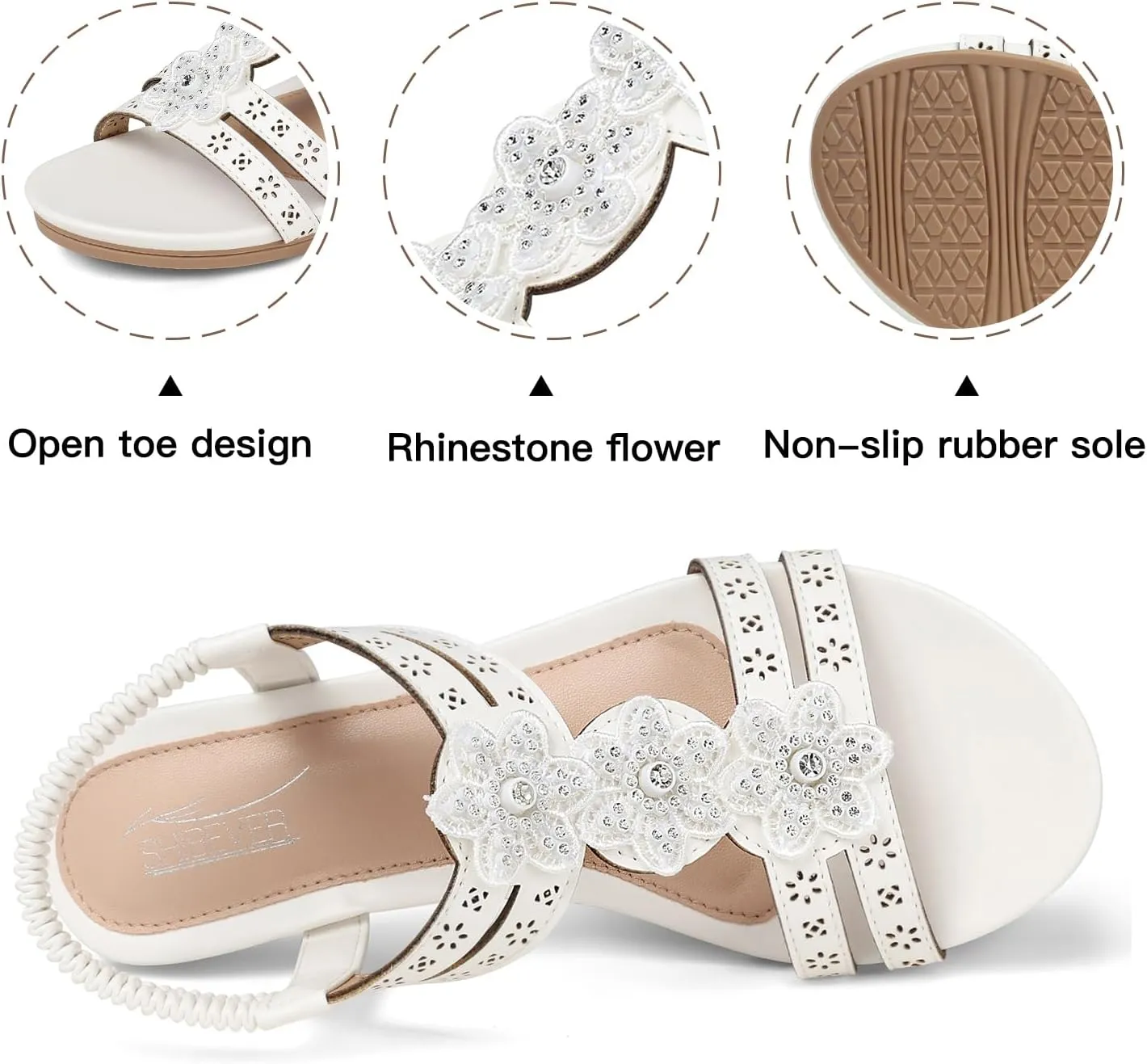 SHIBEVER Wedge Sandals for Women Dressy: Summer Platform Comfortable Low Wedges Womens Sandal