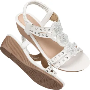 SHIBEVER Wedge Sandals for Women Dressy: Summer Platform Comfortable Low Wedges Womens Sandal