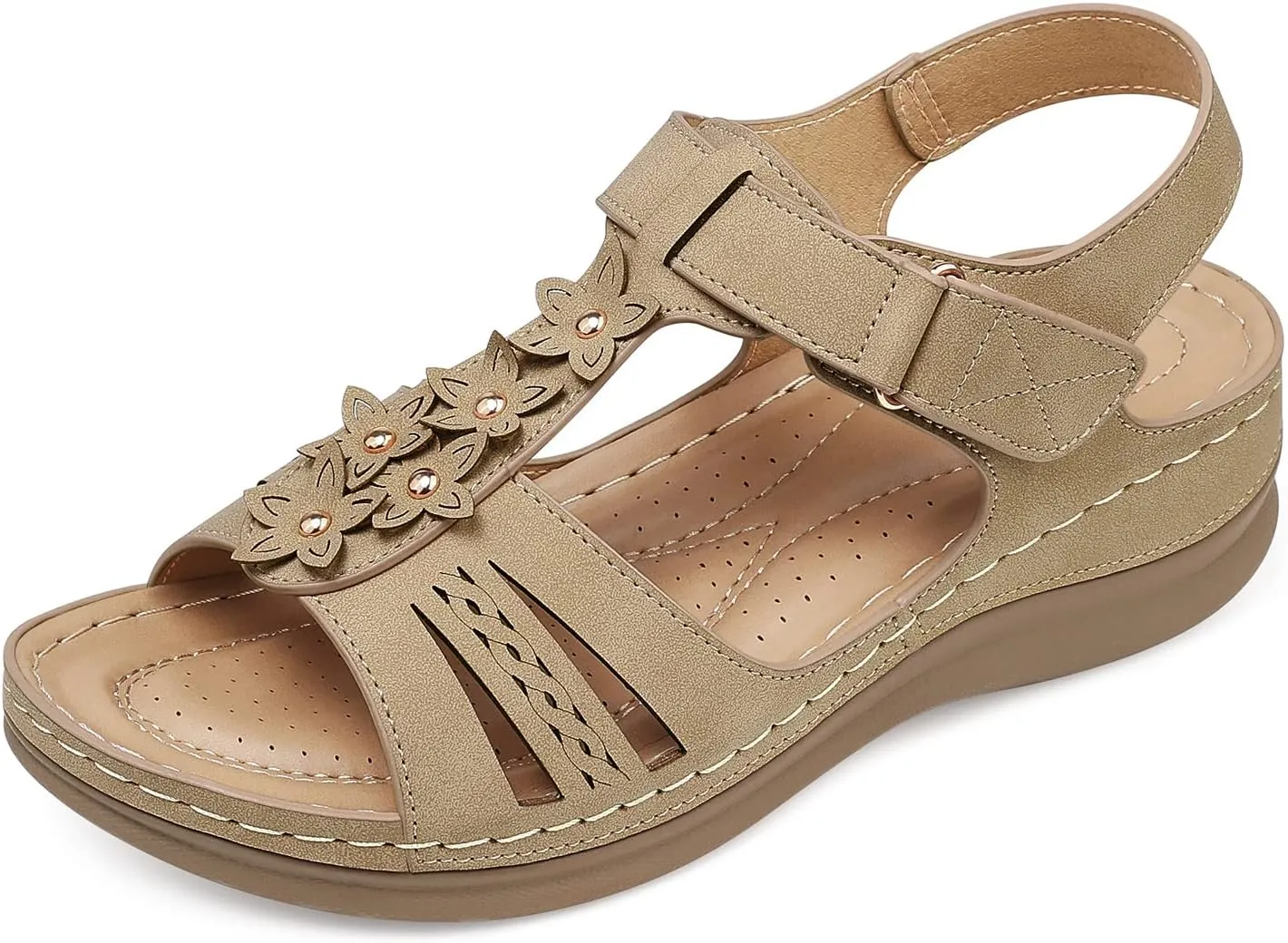 SHIBEVER Wedge Sandals for Women Dressy: Women Comfortable Summer Platform Casual Dress Sandal