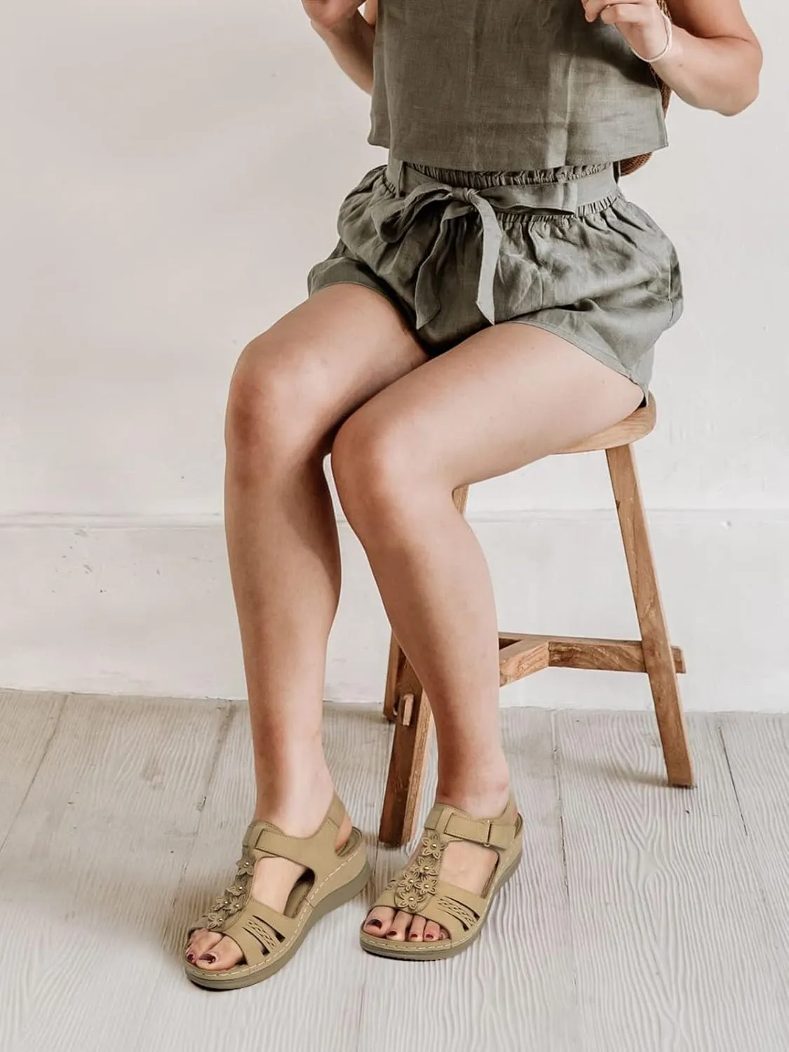 SHIBEVER Wedge Sandals for Women Dressy: Women Comfortable Summer Platform Casual Dress Sandal