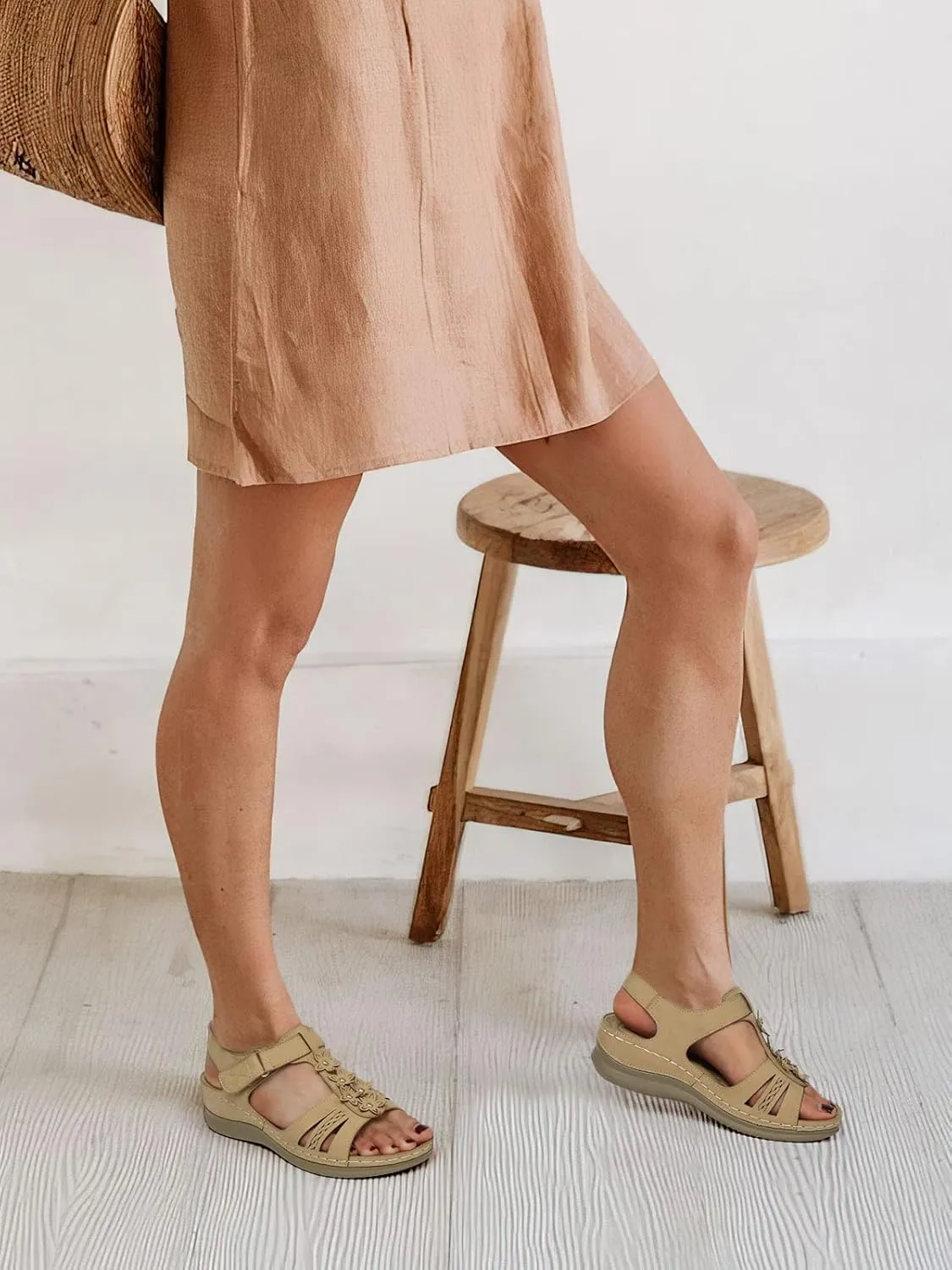 SHIBEVER Wedge Sandals for Women Dressy: Women Comfortable Summer Platform Casual Dress Sandal