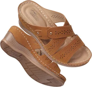 SHIBEVER Wedge Sandals Women Summer: Comfortable Open Toe Dressy Platform Sandal Shoes