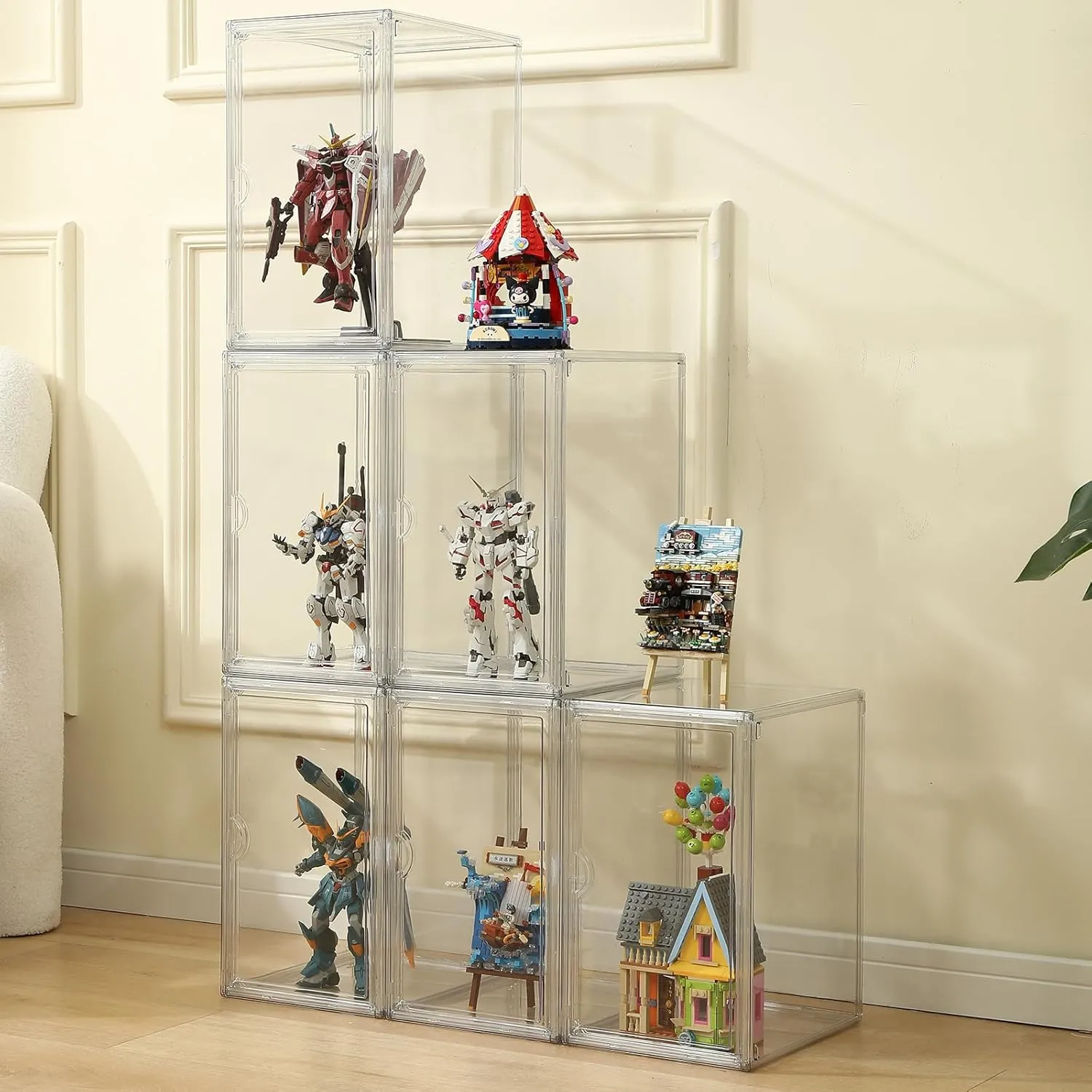 Shoe Boxes Clear Plastic Stackable Acrylic Sneaker Shoe Display Case Transparent Display Case Clear Storage Bins With Lids Acrylic Boxes for Display Shoe Organizer Containers