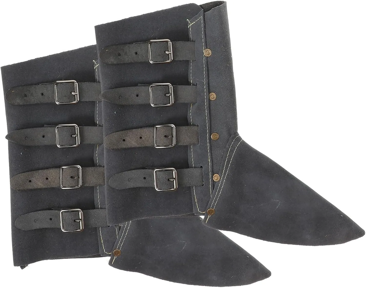 Shoe Cover for Welding Welding Protective Gear High-temperature Resistant Foot Cover Easy to Put off Dark Cowhide