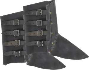 Shoe Cover for Welding Welding Protective Gear High-temperature Resistant Foot Cover Easy to Put off Dark Cowhide