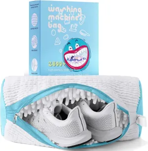 Shoe Washing Machine Bag, Laundry Shoe Bag for Washer and Dryer, Laundry Shoe Bag Protect Sneaker, Running Shoes, Bras, Delicates and Toys, XXL Includes 2 Shoes (White 1 Pack)