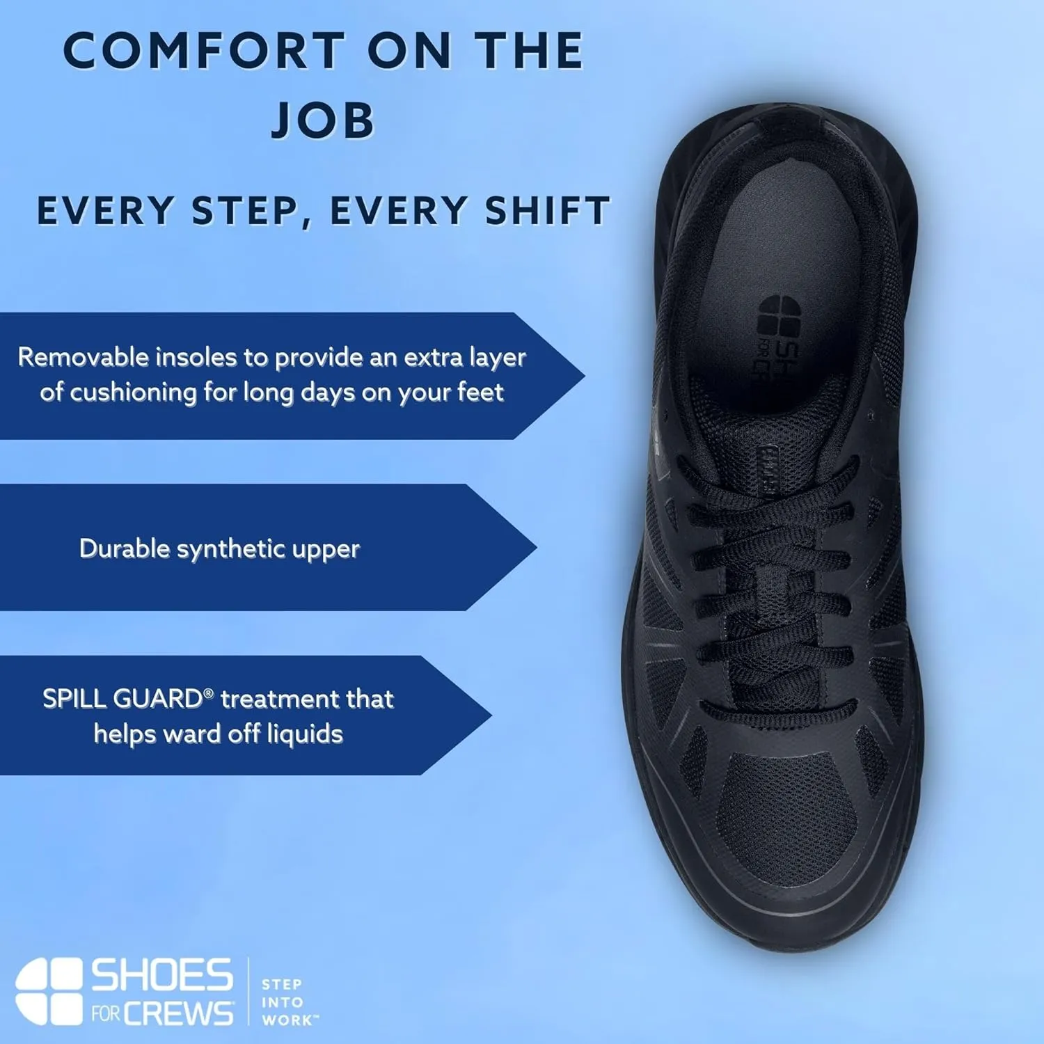 Shoes for Crews Men's Endurance II Non Slip Food Service Work Shoes