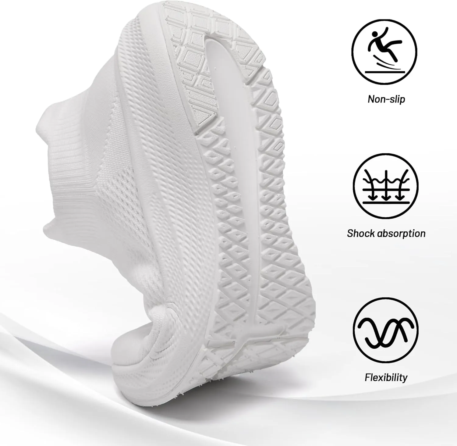 SHULOOK Womens Slip on Walking Shoes Comfort Lightweight Breathable Sock Shoe Non-Slip Mesh Casual Fashion Tennis Running Sneakers