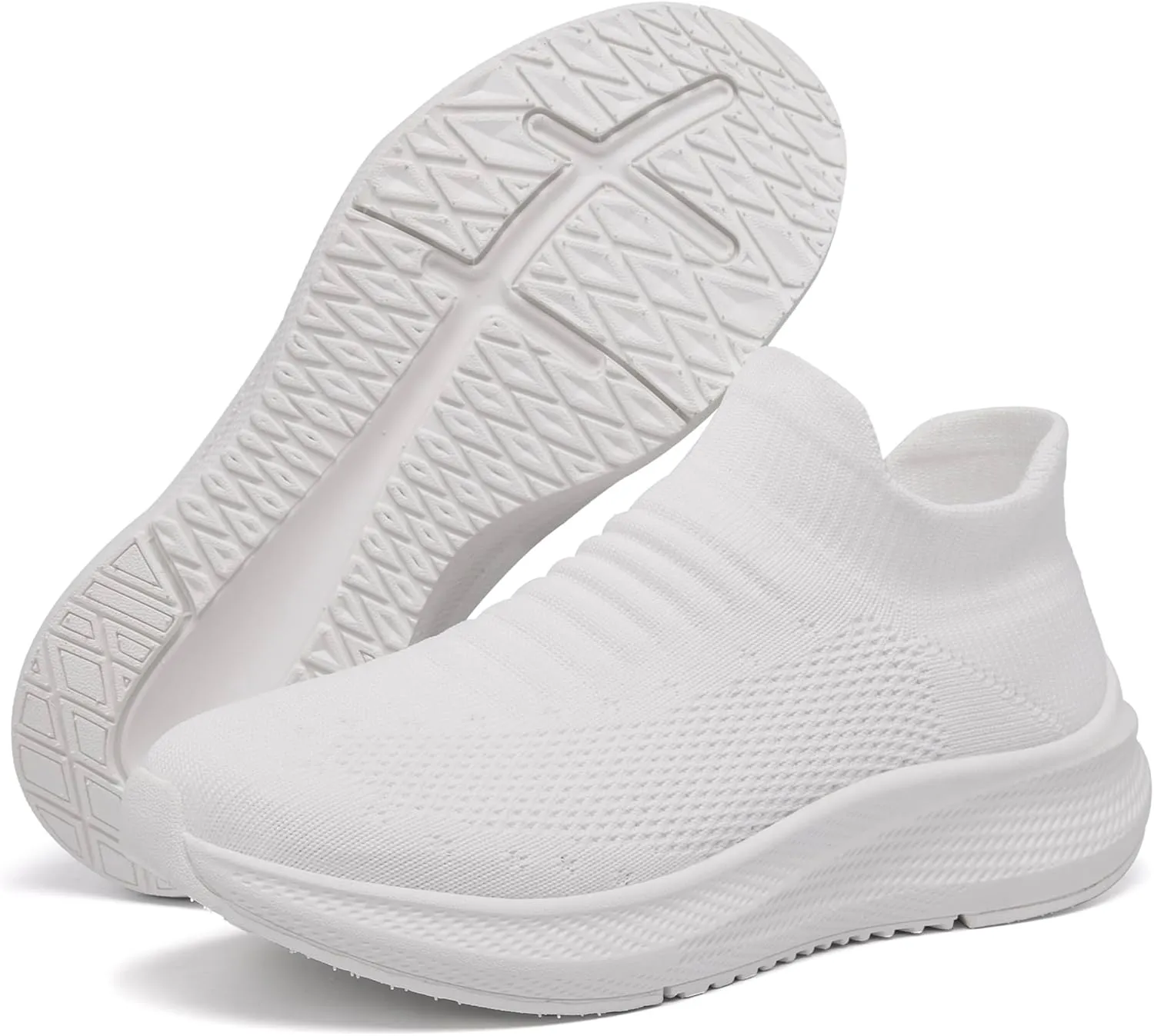 SHULOOK Womens Slip on Walking Shoes Comfort Lightweight Breathable Sock Shoe Non-Slip Mesh Casual Fashion Tennis Running Sneakers