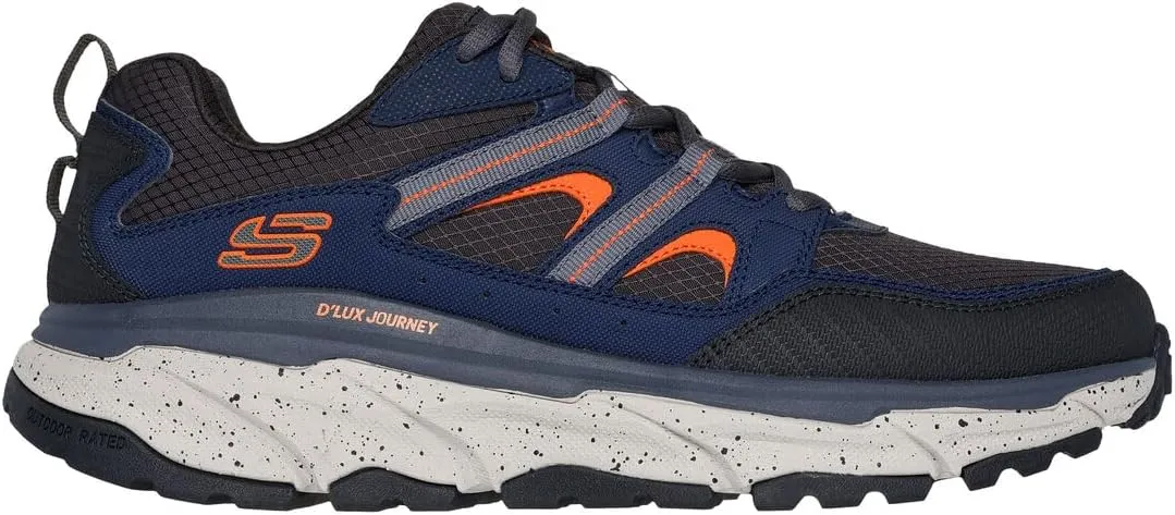 Skechers Extra Wide Fit Man Relaxed Fit D'Lux Journey Shoe 237192 Color Navy/Orange US Size 10.5