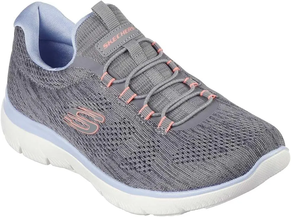 Skechers Women's Summits Fun Flare Sneaker, Grey/Multi=GYMT, 5 Wide