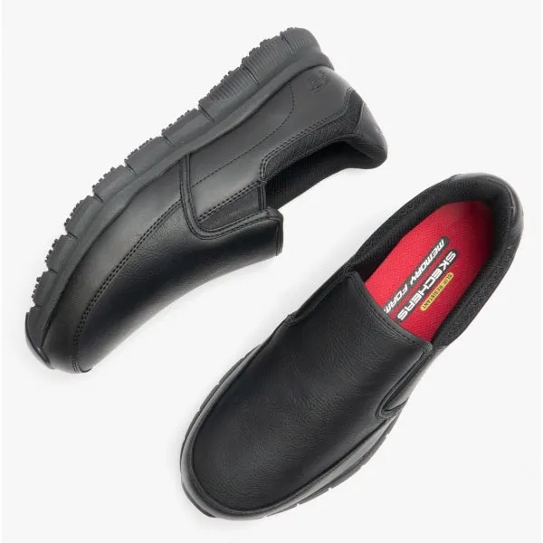 Skechers Work 77157EC/BLK RELAXED FIT - NAMPA GROTON Mens Slip On Shoes Black