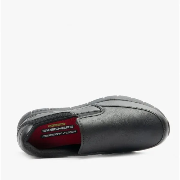 Skechers Work 77157EC/BLK RELAXED FIT - NAMPA GROTON Mens Slip On Shoes Black