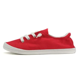 Slip Canvas Sneakers Style Red Linen Zig-S Excellent reviews Safe transactions Flat Loafers Lace Soda On Up
