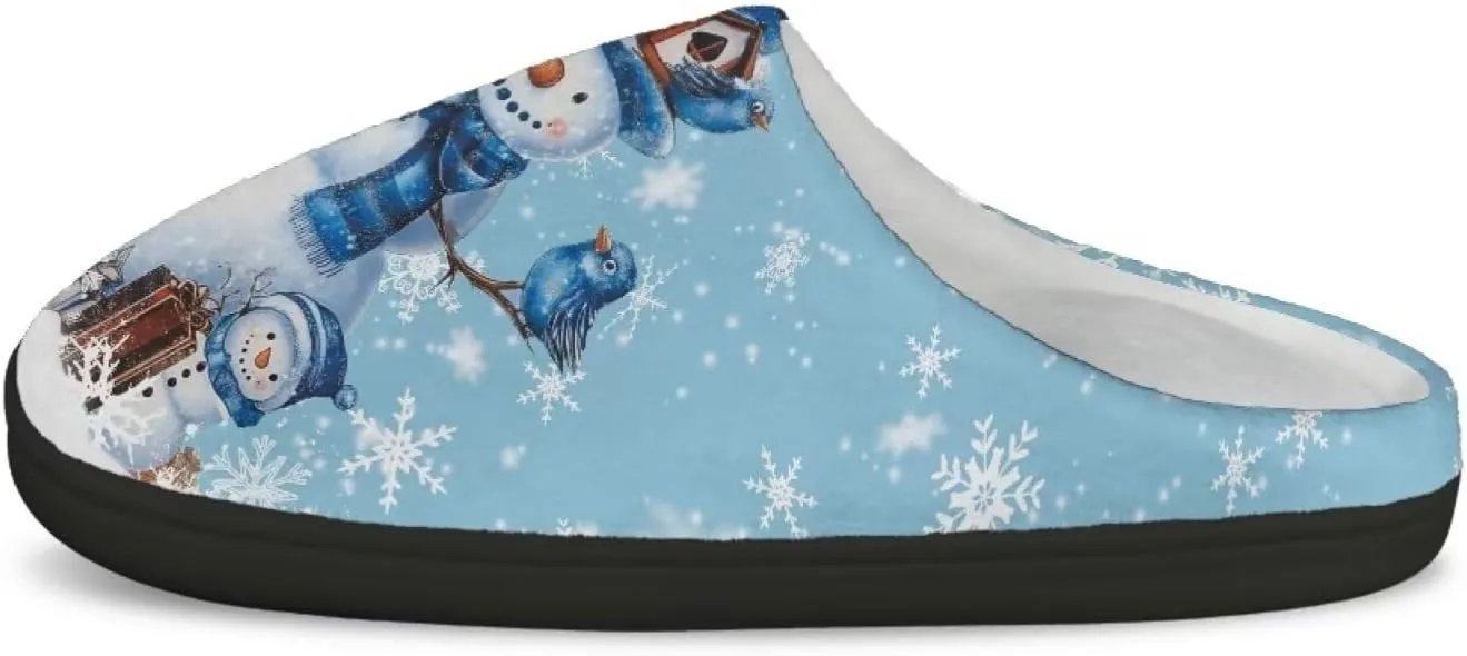 Slippers for Women Indoors and Outdoors, Mens Comfy Flannel Warm Slippers Flat Clogs Winter House Slippers