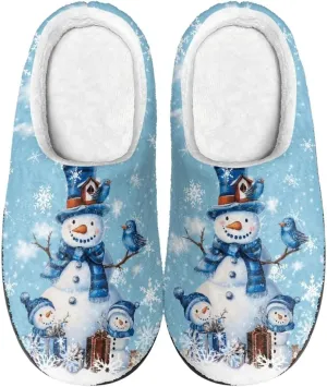 Slippers for Women Indoors and Outdoors, Mens Comfy Flannel Warm Slippers Flat Clogs Winter House Slippers