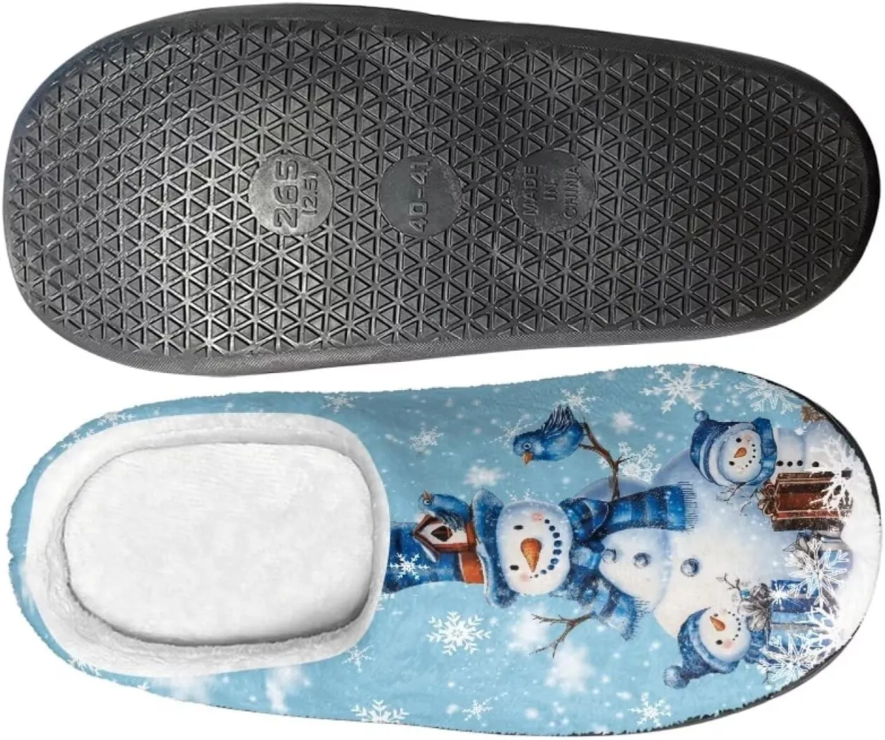 Slippers for Women Indoors and Outdoors, Mens Comfy Flannel Warm Slippers Flat Clogs Winter House Slippers