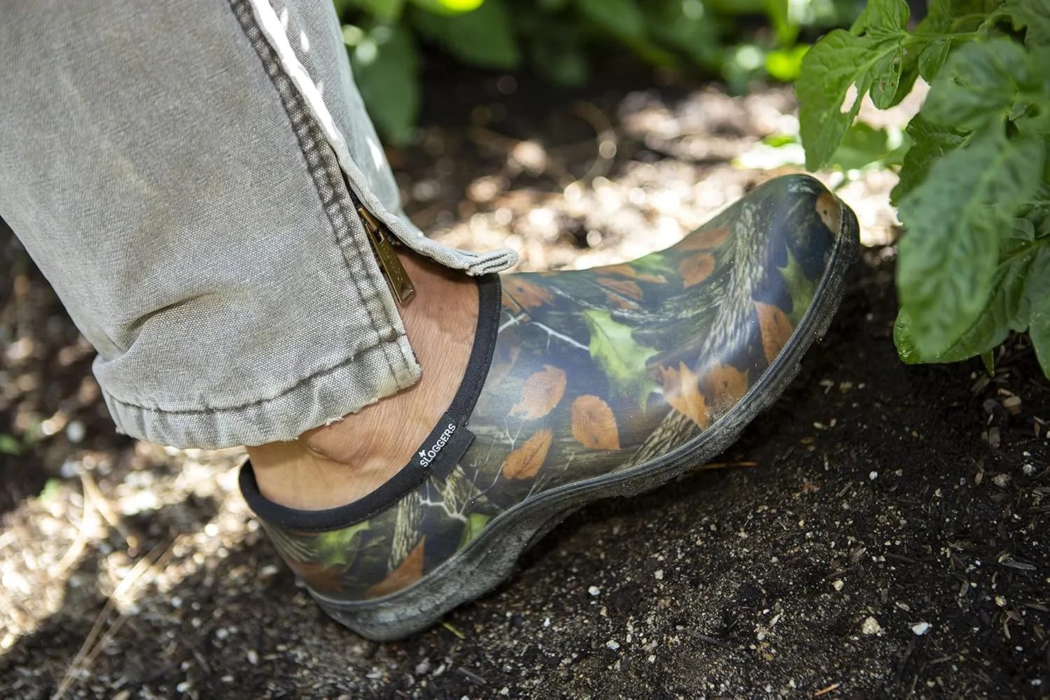 Sloggers Original Waterproof Work Shoe for Men – Outdoor Slip-On Rain and Durable Garden Footwear Made in The USA with Premium Comfort Support Insole, Camo - Size 10
