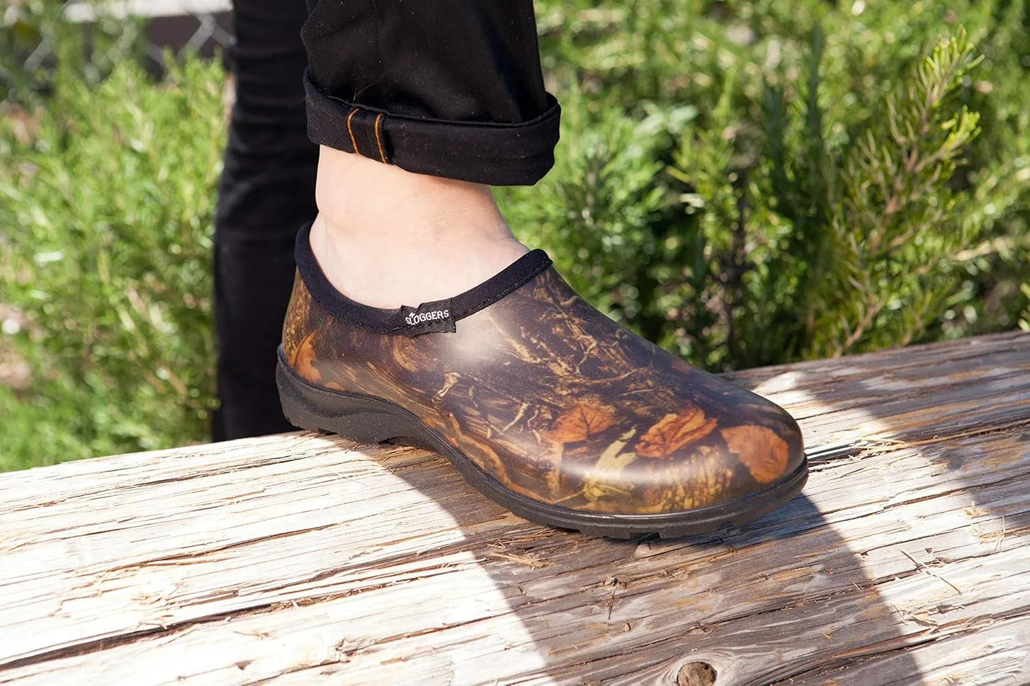 Sloggers Original Waterproof Work Shoe for Men – Outdoor Slip-On Rain and Durable Garden Footwear Made in The USA with Premium Comfort Support Insole, Camo - Size 10