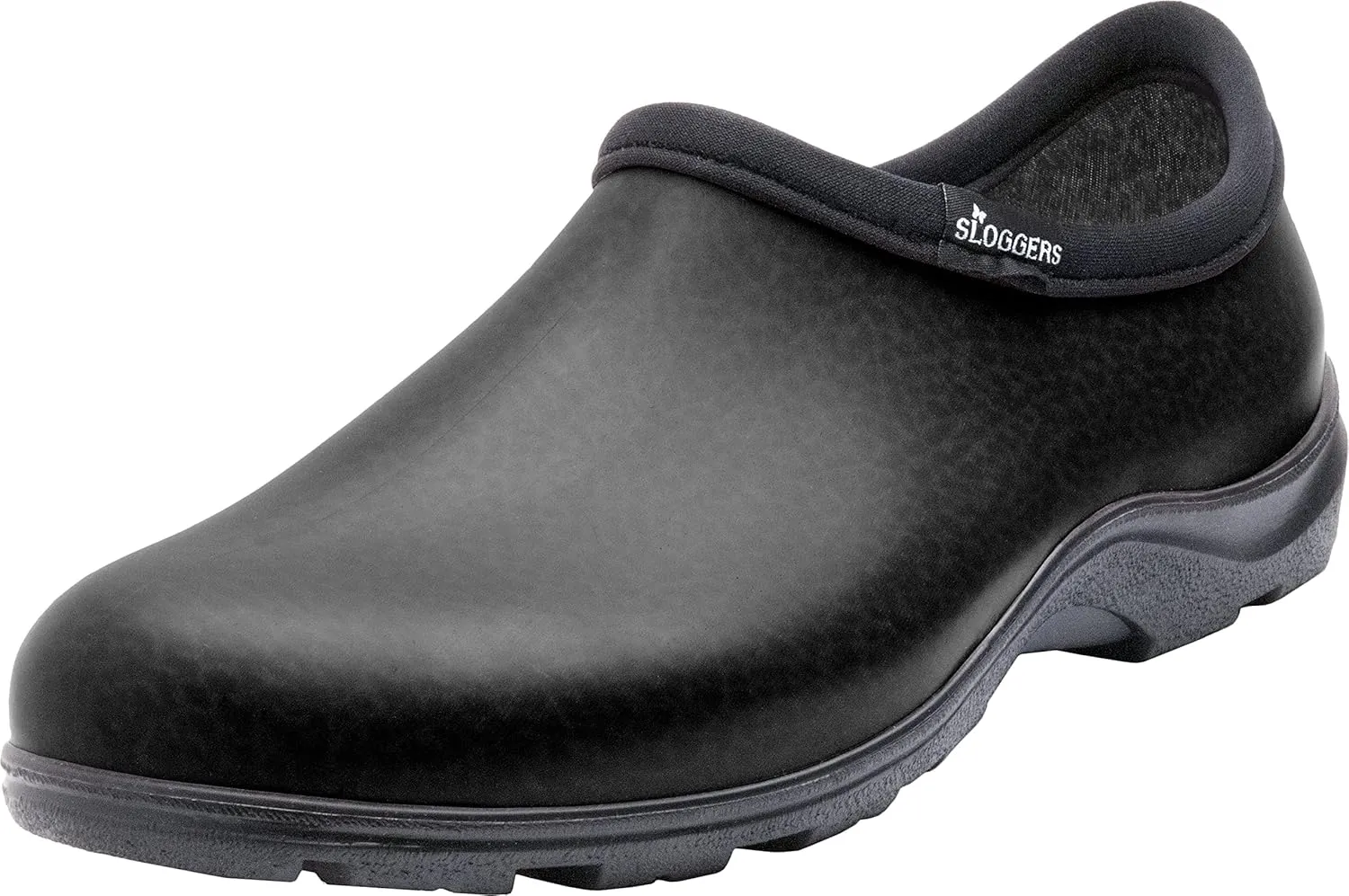 Sloggers Original Waterproof Work Shoe for Men – Outdoor Slip-On Rain and Durable Garden Footwear Made in The USA with Premium Comfort Support Insole, Leather Print Black - Size 10