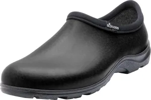 Sloggers Original Waterproof Work Shoe for Men – Outdoor Slip-On Rain and Durable Garden Footwear Made in The USA with Premium Comfort Support Insole, Leather Print Black - Size 10