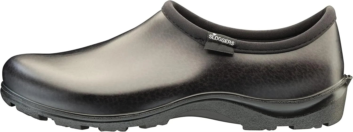 Sloggers Original Waterproof Work Shoe for Men – Outdoor Slip-On Rain and Durable Garden Footwear Made in The USA with Premium Comfort Support Insole, Leather Print Black - Size 11