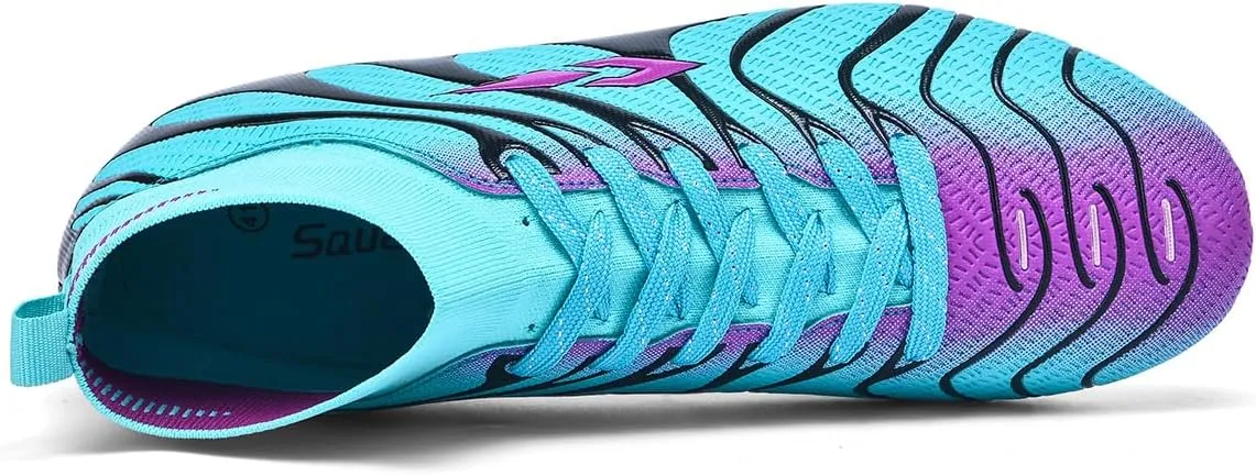 Soccer Cleats for Mens Womens Lightweight Training Football Shoes Unisex Outdoor High Ankle Sneaker