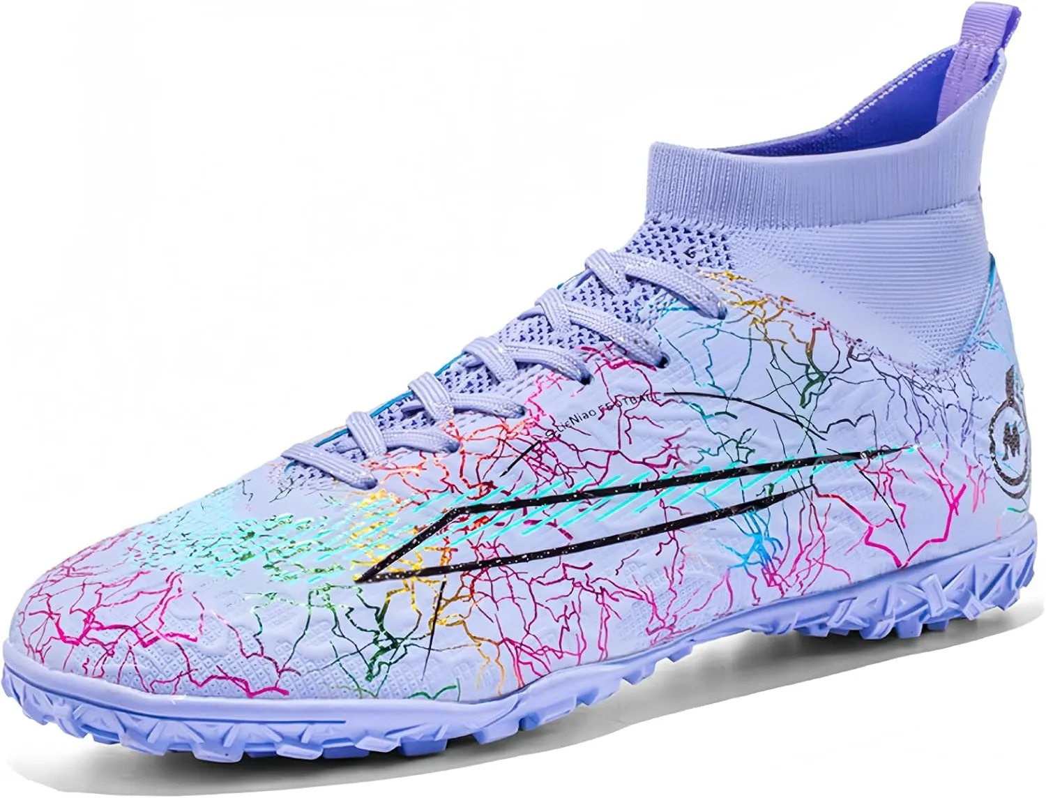 Soccer Cleats for Mens Womens Turf Soccer Shoes Indoor Footall Cleats High Ankle TF AG FG Football Boots Wide Training Sneaker
