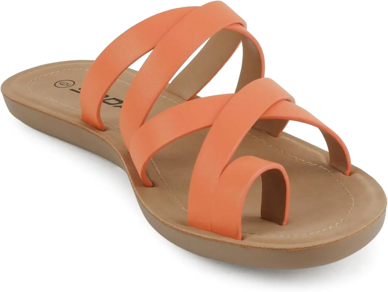 Soda ISABEL ~Women Fashion Comfortable Slip On Flat Cross bands Toe Ring Fashion Sandals