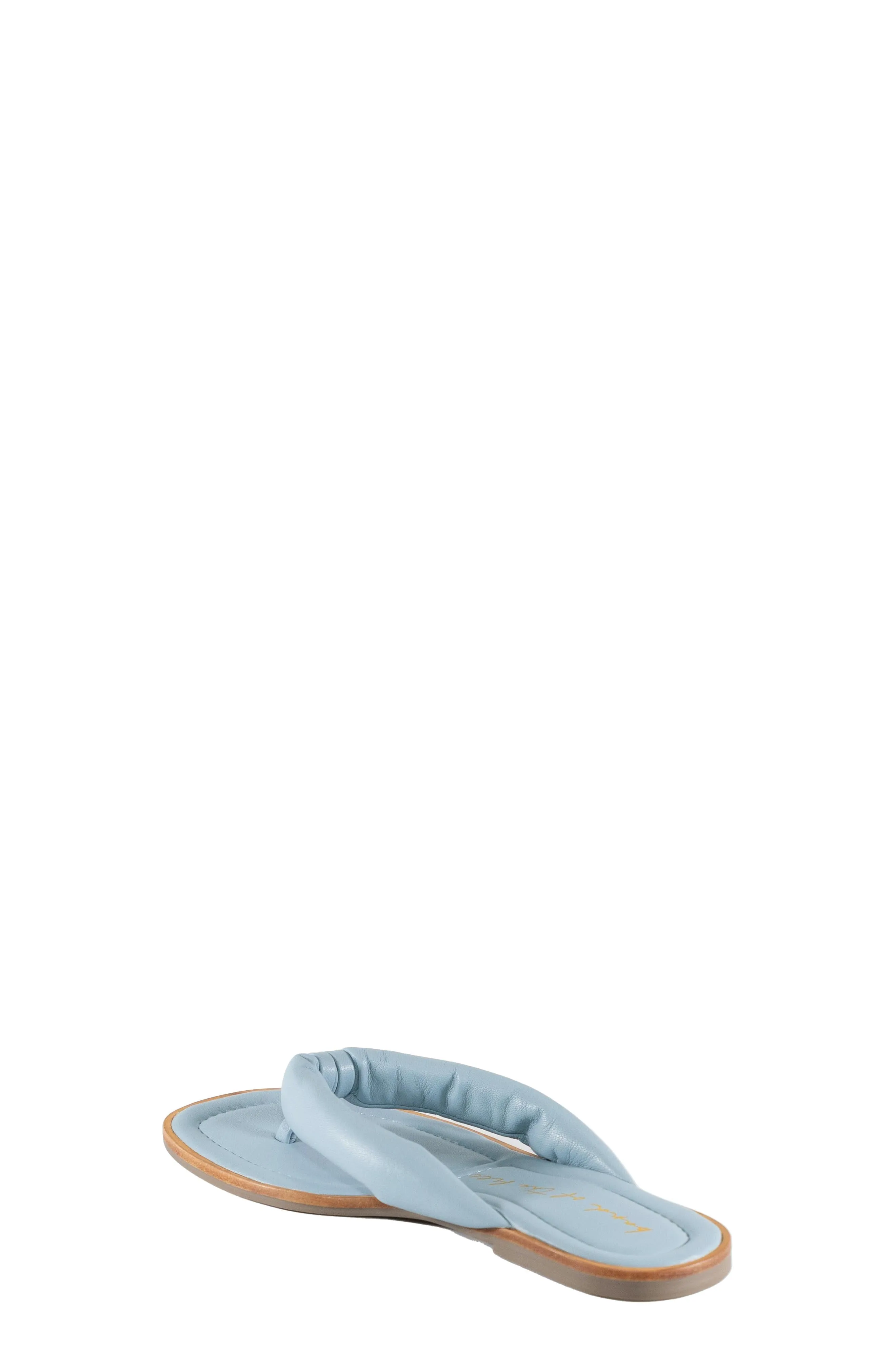 Solana Sky Blue Leather Padded Flip Flop